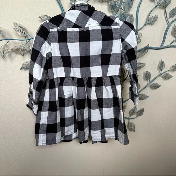 Ralph Lauren black & white buffalo plaid flannel dress 2T - Picture 9 of 9